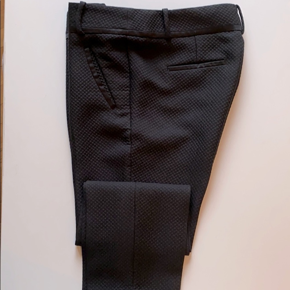 Loft Black Marisa Textured Tapered Pants Size 10